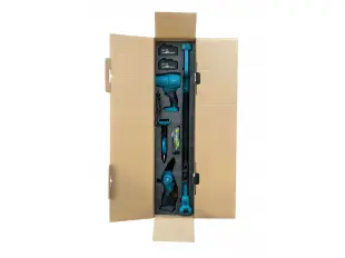 Suflantă fără fir 4 în 1, foarfecă, cuțit 15 cm cu filtru de ulei și tijă telescopică 36 V 8,0 A