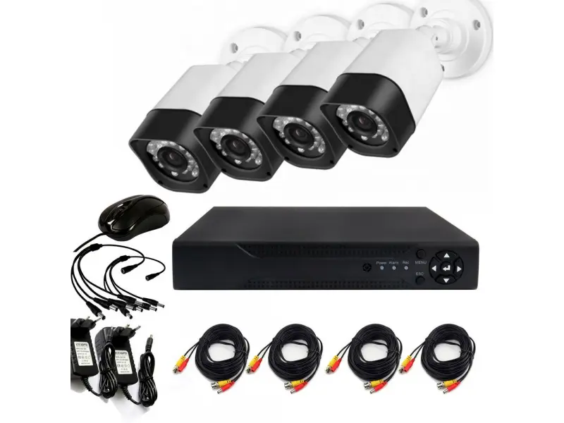 Kit CCTV cu 4 camere + DVR AHD Kit CCTV cu 4 camere + DVR AHD