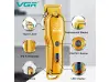 Mașină de tuns VGR 650, lamă de oțel, afișaj LCD, șase accesorii, auriu