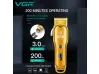 Mașină de tuns VGR 650, lamă de oțel, afișaj LCD, șase accesorii, auriu