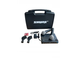 Set de 2 microfoane wireless profesionale SHURE SM-58 cu husă