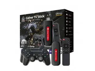 Consolă de jocuri cu stick de joc + Android TV Q9Pro 4K, peste 49.000 de jocuri încorporate și joystick-uri wireless