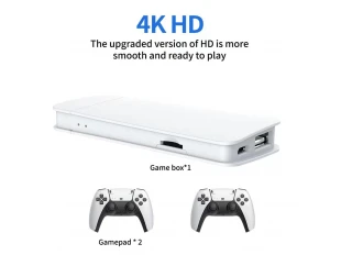 Consolă de jocuri retro Game Stick M15 4K cu 30.000 de jocuri încorporate și joystick-uri wireless