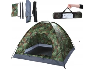 Cort dublu de camping 200×200×140 – Camuflaj