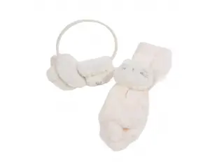 Cercei albi cu eșarfă - Bella