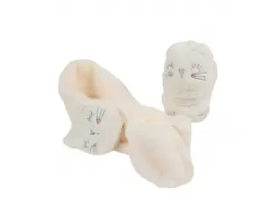 Cercei albi cu eșarfă - Bella