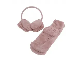 Clapete roz pentru urechi cu eșarfă - Bella