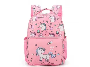 Ghiozdan roz pentru copii - unicorn