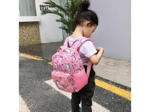 Ghiozdan roz pentru copii - unicorn