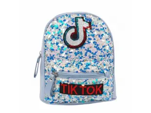 Rucsac albastru cu paiete - TikTok