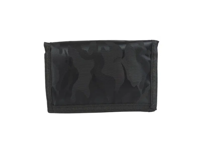 Portofel din material textil - camuflaj negru