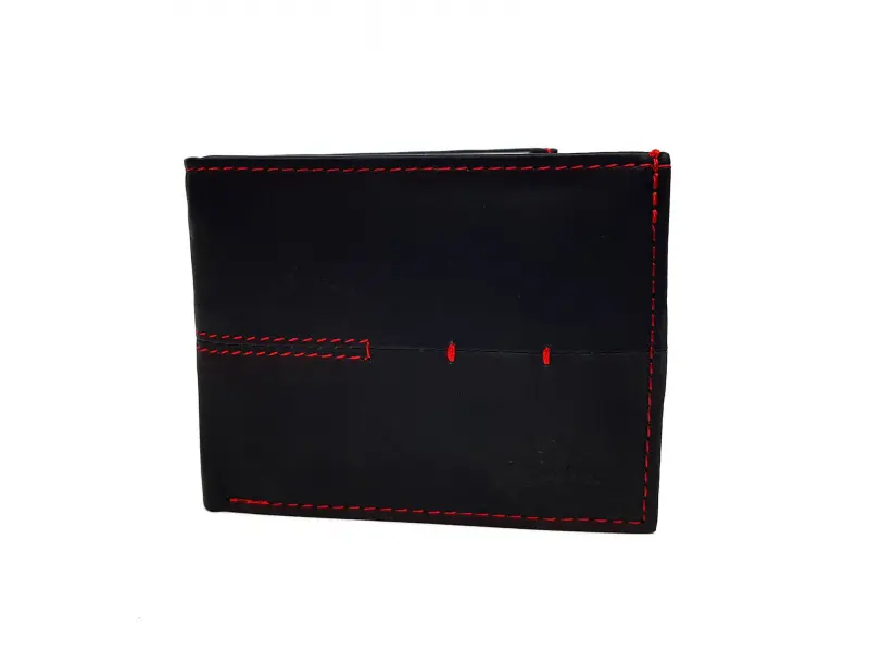 Portofel bărbătesc confortabil cu roșu