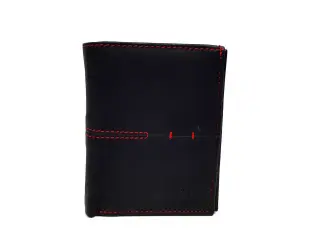 Portofel vertical bărbătesc cu roșu