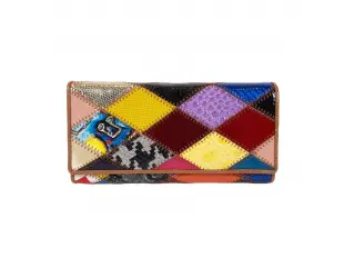 Portofel din piele multicolor