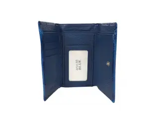 Poșetă albastră din piele lăcuită cu fluturi - Meras