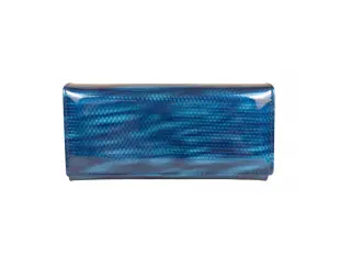 Poșetă albastră din piele lăcuită - Zoy