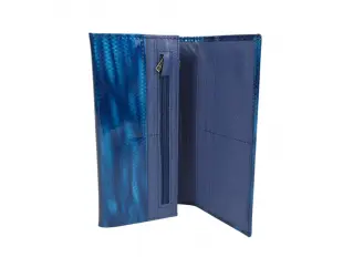 Poșetă albastră din piele lăcuită - Zoy