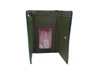 Poșetă medie verde din piele lăcuită