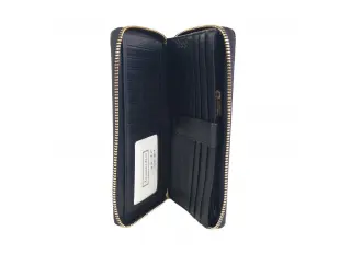 Poșetă neagră din piele lăcuită cu fluturi