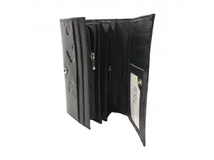 Poșetă neagră din piele lăcuită cu fluturi - Moana