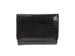 Poșetă neagră din piele lăcuită - Malia