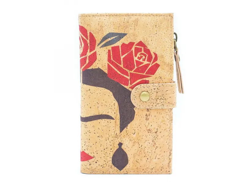 Portofel din plută pentru femei - Frida Kohlo ver2 Portofel din plută pentru femei - Frida Kohlo ver2