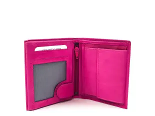 Portofel roz confortabil - piele