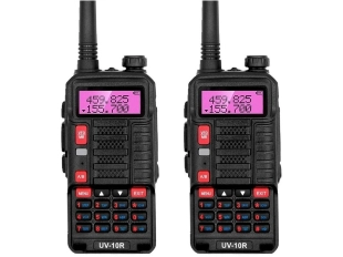 2 buc. Stație radio BAOFENG UV-10R 10W cu frecvențe VHF-UHF