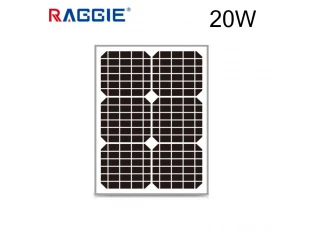 Panou solar monocristalin 20W RAGGIE 12V 520x360x20mm.