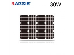Panou solar monocristalin 30W RAGGIE 12V 670x360x20mm.