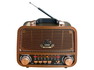 Radio retro vintage MEIER MD-1308bt - Bluetooth, radio FM, player MP3, USB și card SD