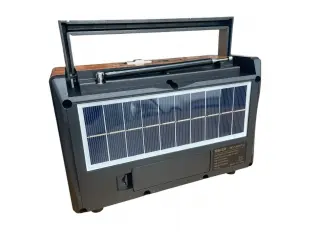 Radio solar portabil MEIER MD-1306BT-S - Bluetooth, radio FM, player MP3, USB și card SD