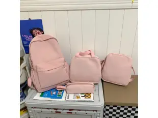 Set rucsac roz 4 în 1