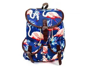 Rucsac albastru de vară - flamingo