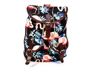 Rucsac negru de vară - flamingo