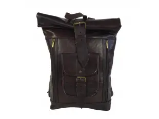 Rucsac din piele maro închis - Greka