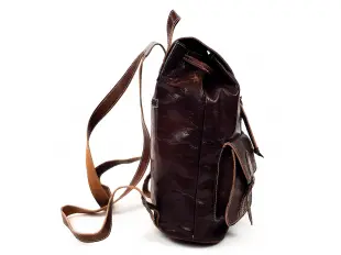 Rucsac maro din piele naturală