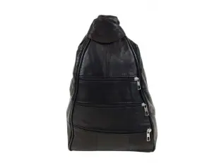 Rucsac negru - geantă din piele naturală - Ashli