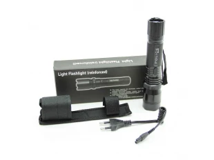 Pistol electrocutant 2 în 1 cu lanternă Police T1101