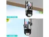 2 buc. Cameră duală rotativă WiFi AI pentru exterior, 8MP, cu două obiective, ICSee, neagră