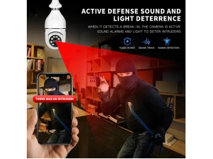 Cameră Wifi cu bec rotativ, 2MP, Full HD, 360°