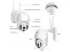 Cameră WiFi rotativă de exterior cu inteligență artificială de 5MP, ICSee, albă