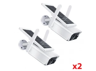 Set de 2 camere solare wireless Wifi impermeabile FullHD