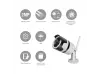 Set de 2 camere WIFI LYLU pentru instalare exterioară cu 4 diode, vedere nocturnă Full HD
