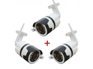 Set de 3 camere WIFI LYLU pentru instalare exterioară cu 4 diode, vedere nocturnă Full HD