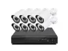Set de 8 camere pentru supraveghere video interior/exterior FULL HD AHD 4 + DVR - conexiune internet CCTV