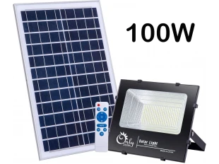 Proiector solar LED 100W cu panou fotovoltaic separat