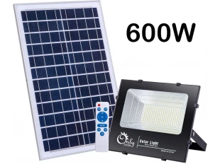 Proiector solar LED 600W cu panou fotovoltaic separat