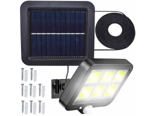 Reflector solar LED BK-128 – 6COB, panou solar separat și telecomandă