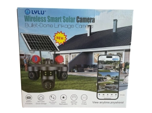 Cameră solară cvadruplă LYLU cu cartelă SIM, 26 LED-uri - V380 Pro